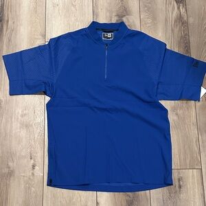 New Era Royal Blue Half-Zip Baseball Shirt Sz M